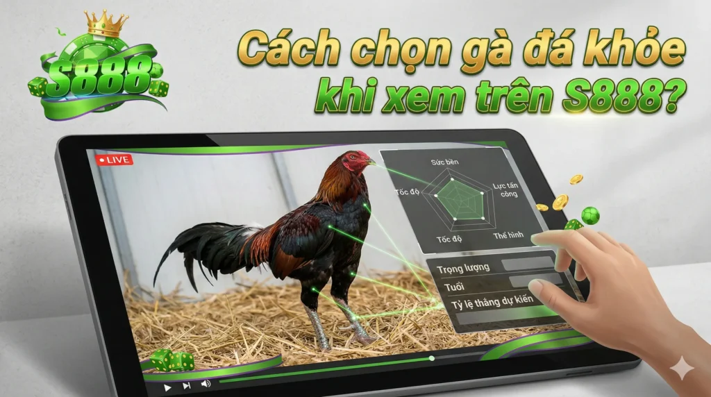 Cách chọn gà đá khỏe khi xem trên S888