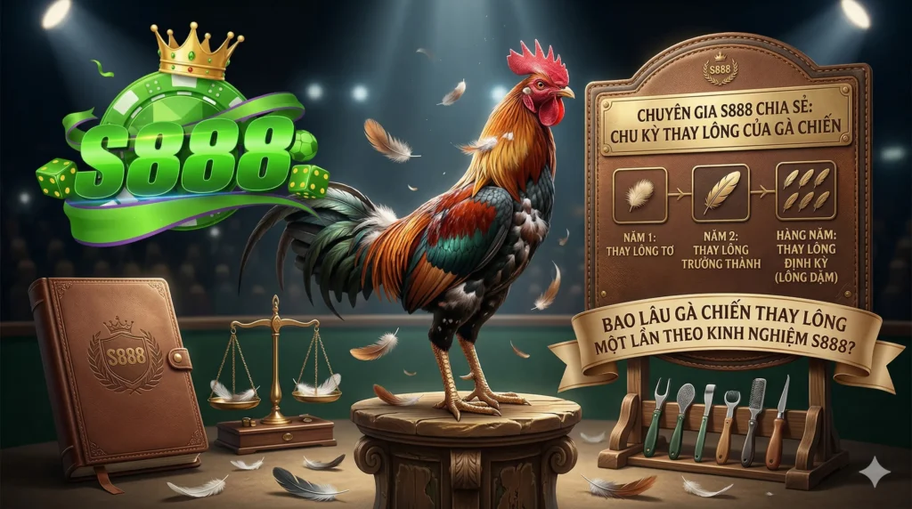 Bao lâu gà chiến thay lông một lần theo kinh nghiệm S888?