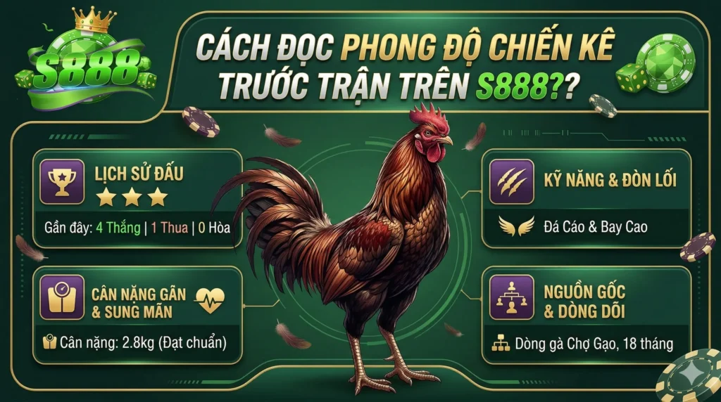 Cách đọc phong độ chiến kê trước trận trên S888