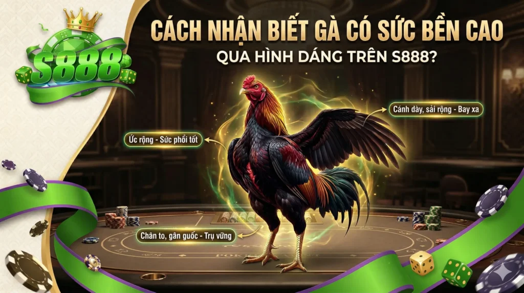 Cách nhận biết gà có sức bền cao qua hình dáng trên S888