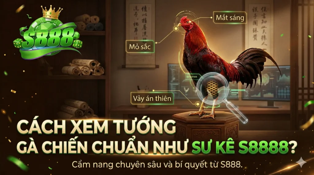 Cách xem tướng gà chiến chuẩn như sư kê S888