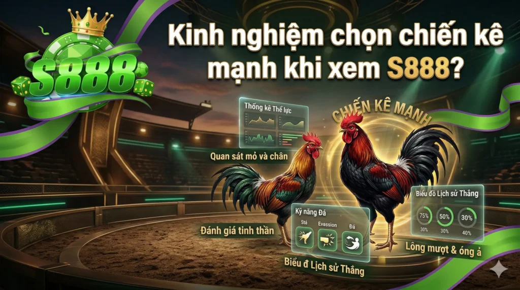 Kinh nghiệm chọn chiến kê mạnh khi xem S888