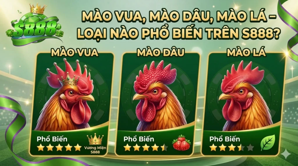Mào vua, mào dâu, mào lá – loại nào phổ biến trên S888?