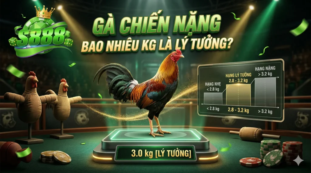 Gà chiến nặng bao nhiêu kg là lý tưởng?
