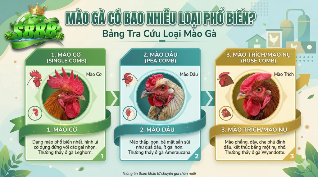 Mào gà có bao nhiêu loại phổ biến?